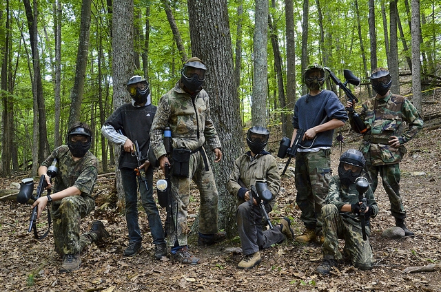  Playing paintball in Segovia with friends 